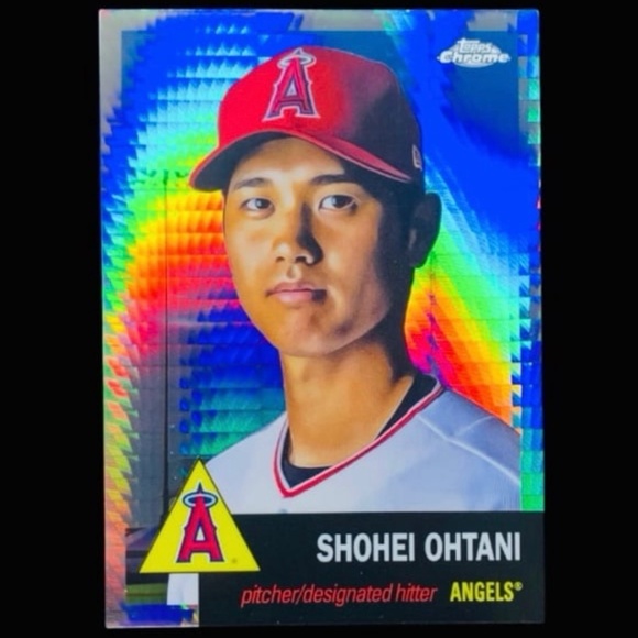 SHOHEI OHTANI TOPPS SILVER HYPER PRISM BASEBALL CARD - LOS ANGELES DODGERS - Picture 1 of 6